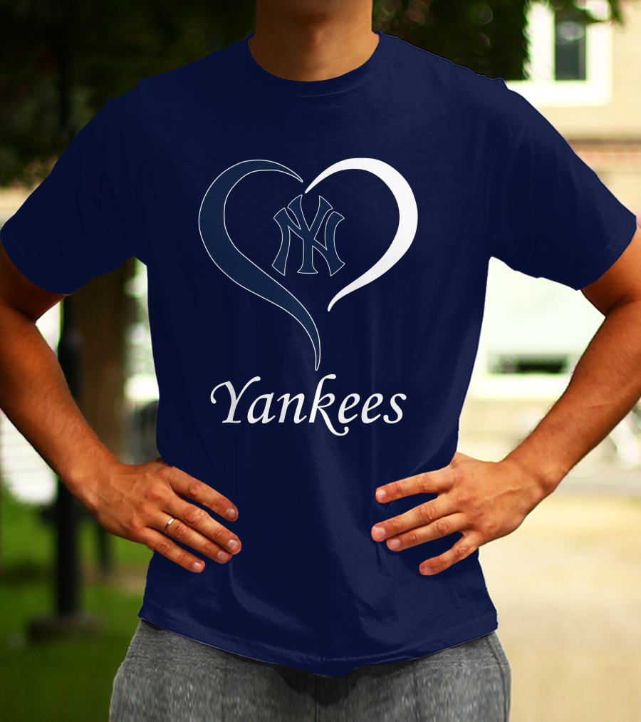 Yankees Heart Logo With NY Yankees Emblem T-Shirt