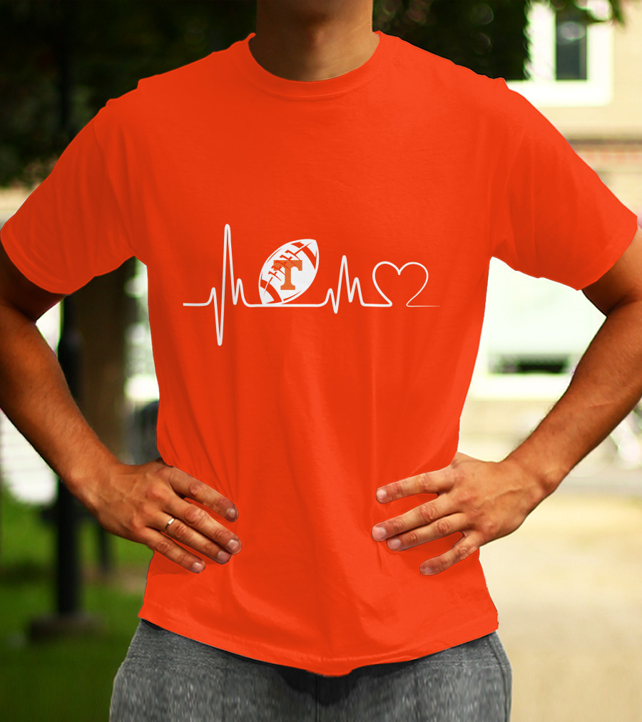 Tennessee Volunteers Football Heartbeat T-Shirt