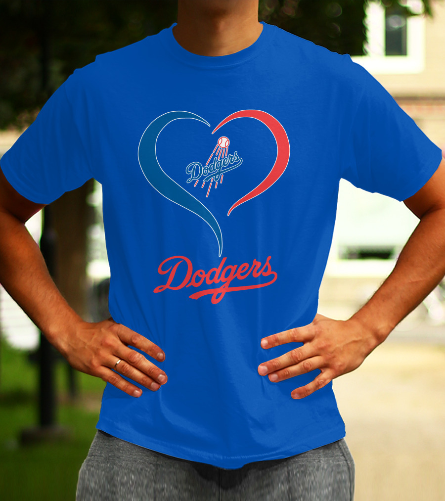Los Angeles Dodgers Heart T-Shirt