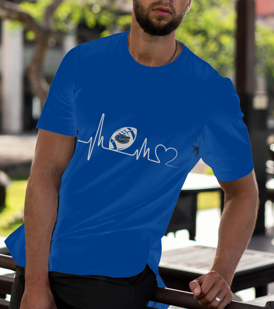 Heartbeat Football Florida Gators T-Shirt
