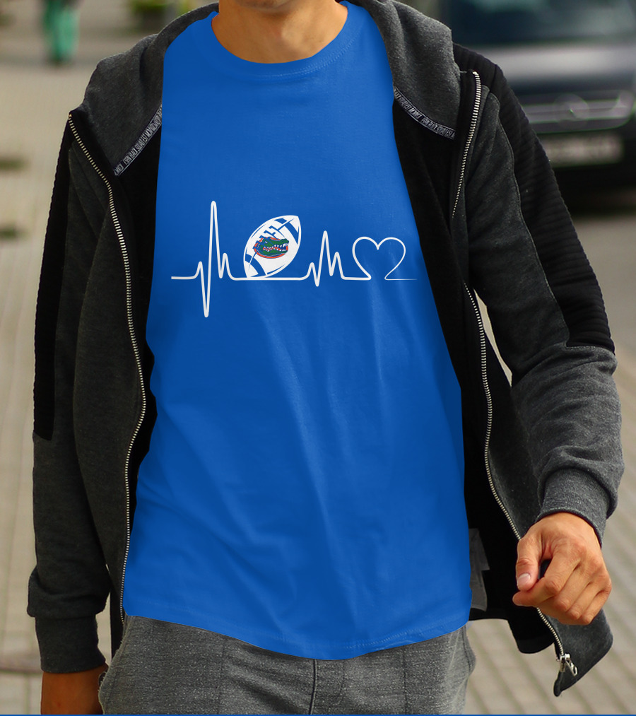Heartbeat Football Florida Gators T-Shirt