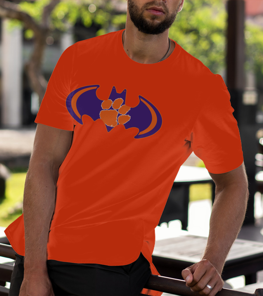 Clemson Tigers Paw Bat T-Shirt
