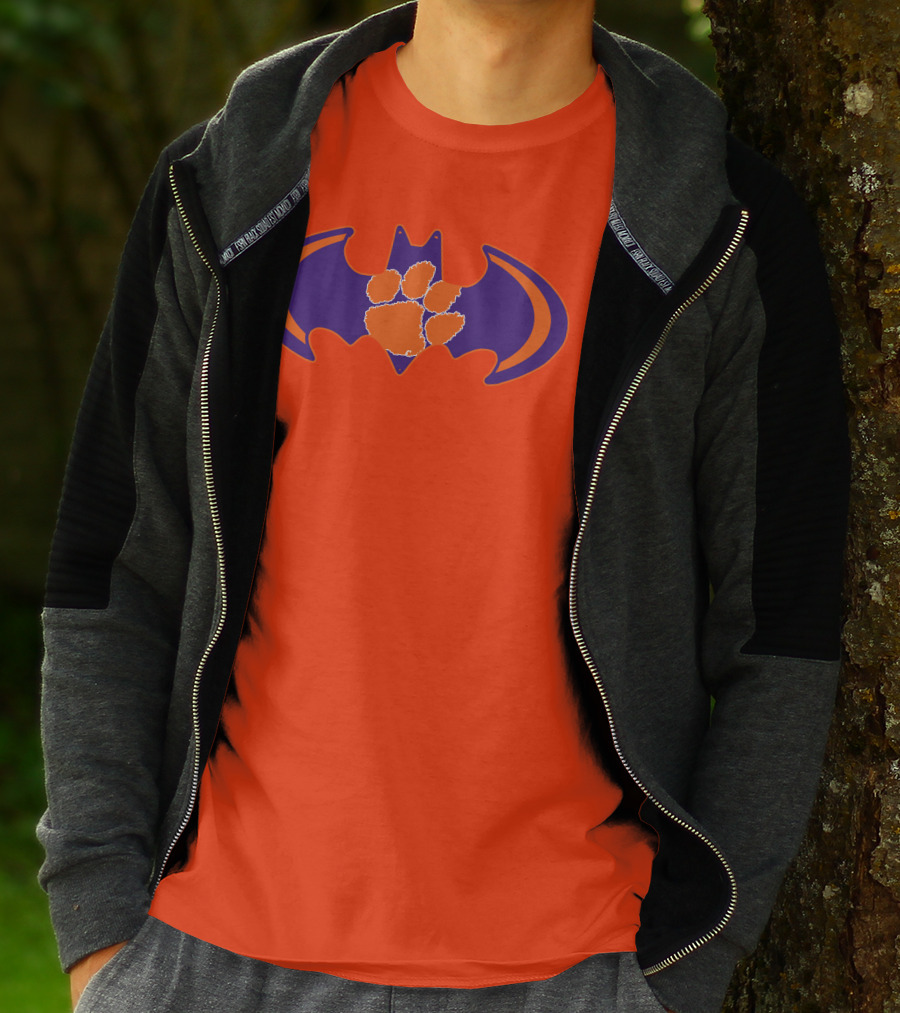 Clemson Tigers Paw Bat T-Shirt