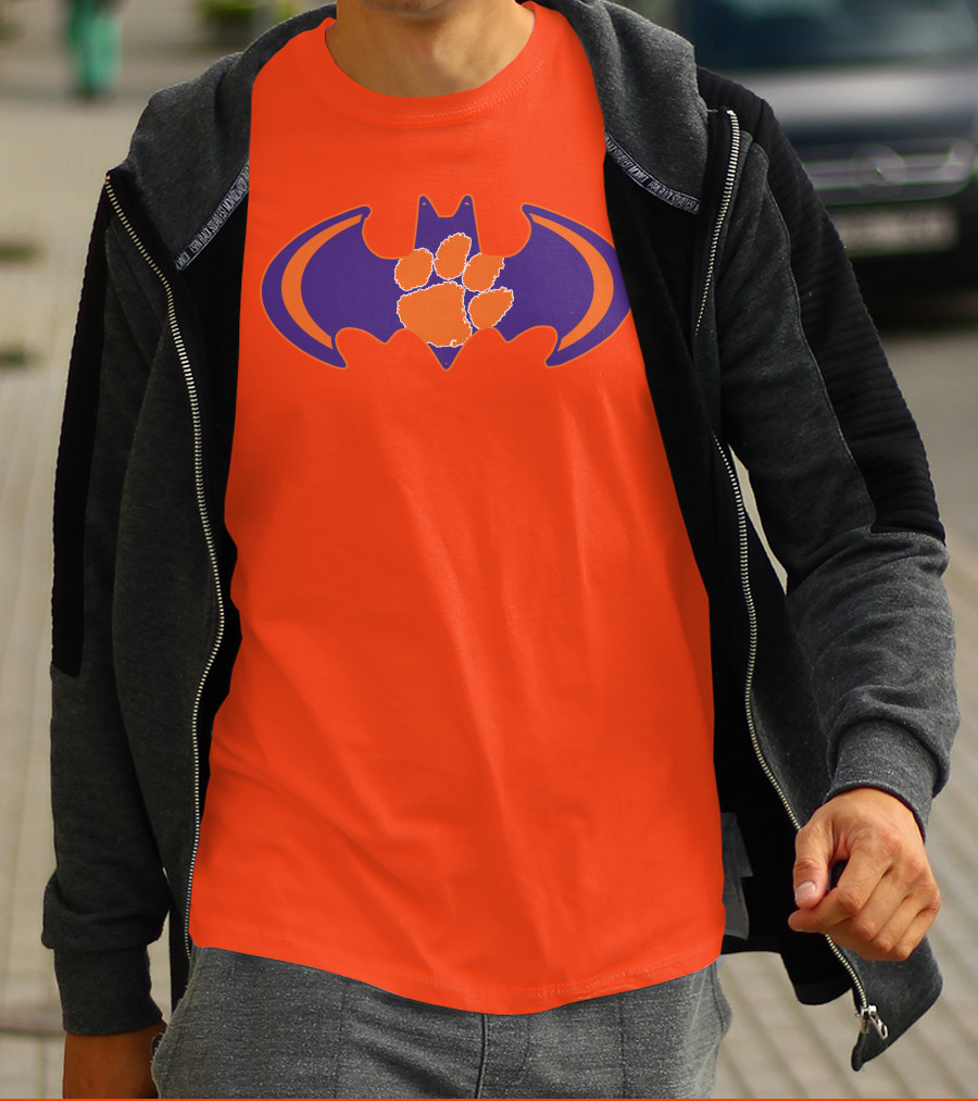 Clemson Tigers Paw Bat T-Shirt
