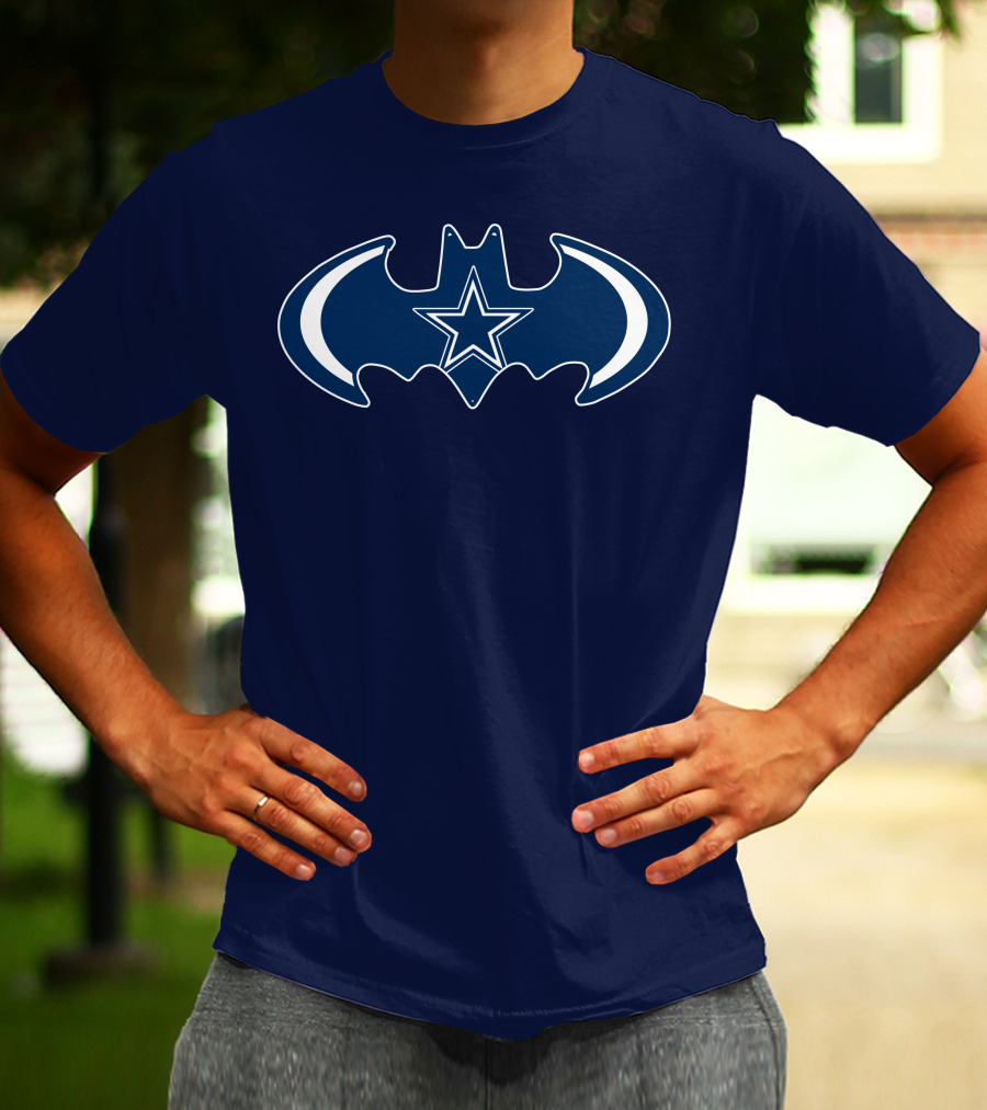 Dallas Cowboys Are Coming Batman Symbol Star T-Shirt