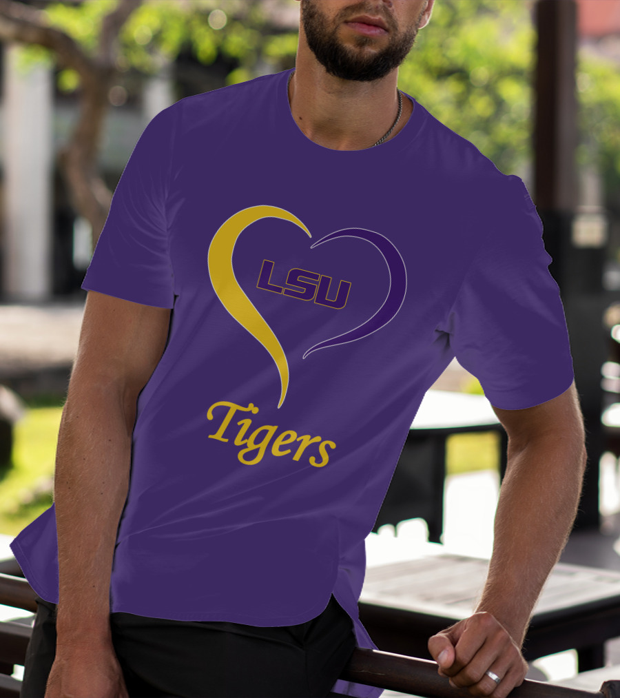 LSU Tigers Heart Symbol Pride T-Shirt