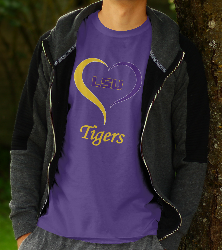 LSU Tigers Heart Symbol Pride T-Shirt