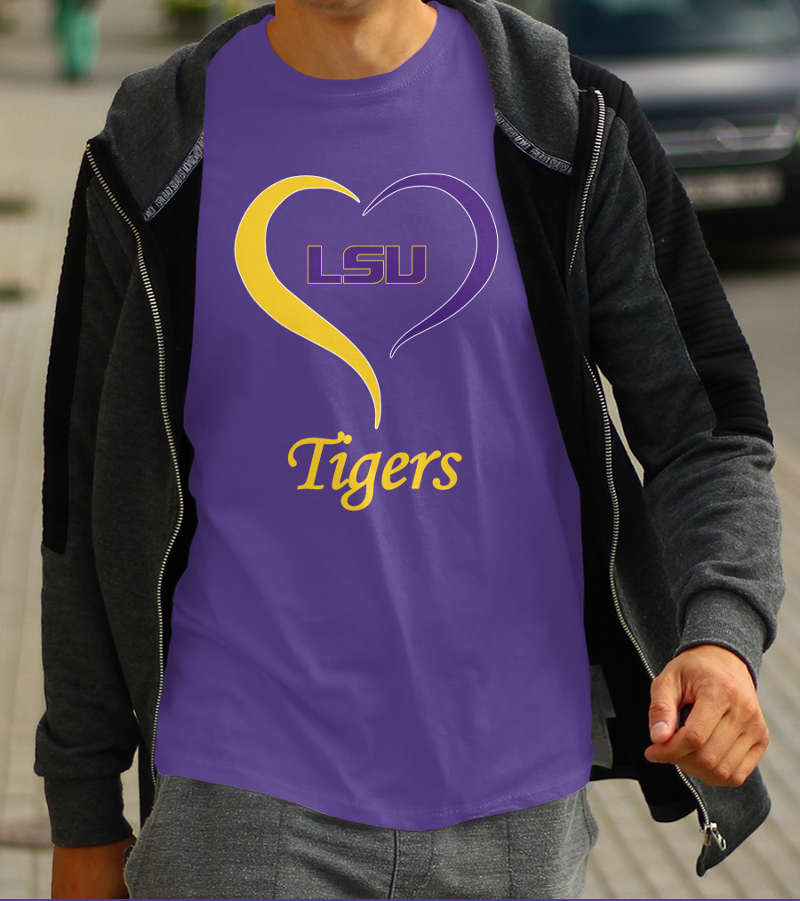 LSU Tigers Heart Symbol Pride T-Shirt