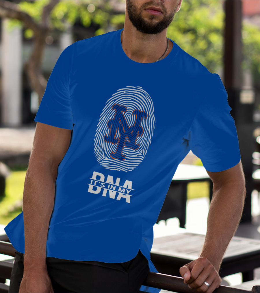 New York Mets Fingerprint Logo It's In My DNA T-Shirt