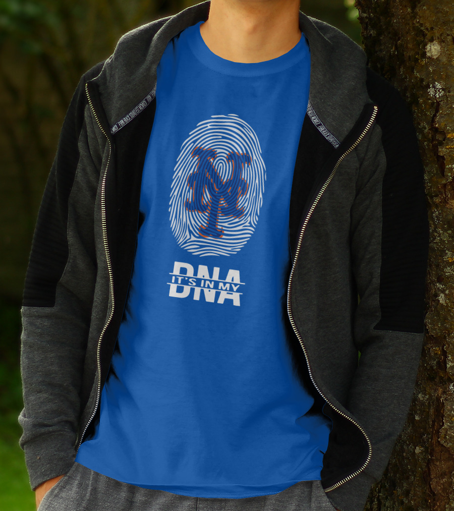 New York Mets Fingerprint Logo It's In My DNA T-Shirt