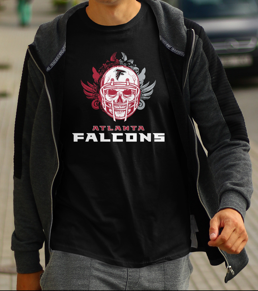 Atlanta Falcons Skull Helmet T-Shirt