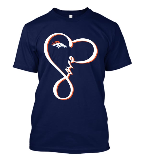 Love Heart Denver Broncos T-Shirt