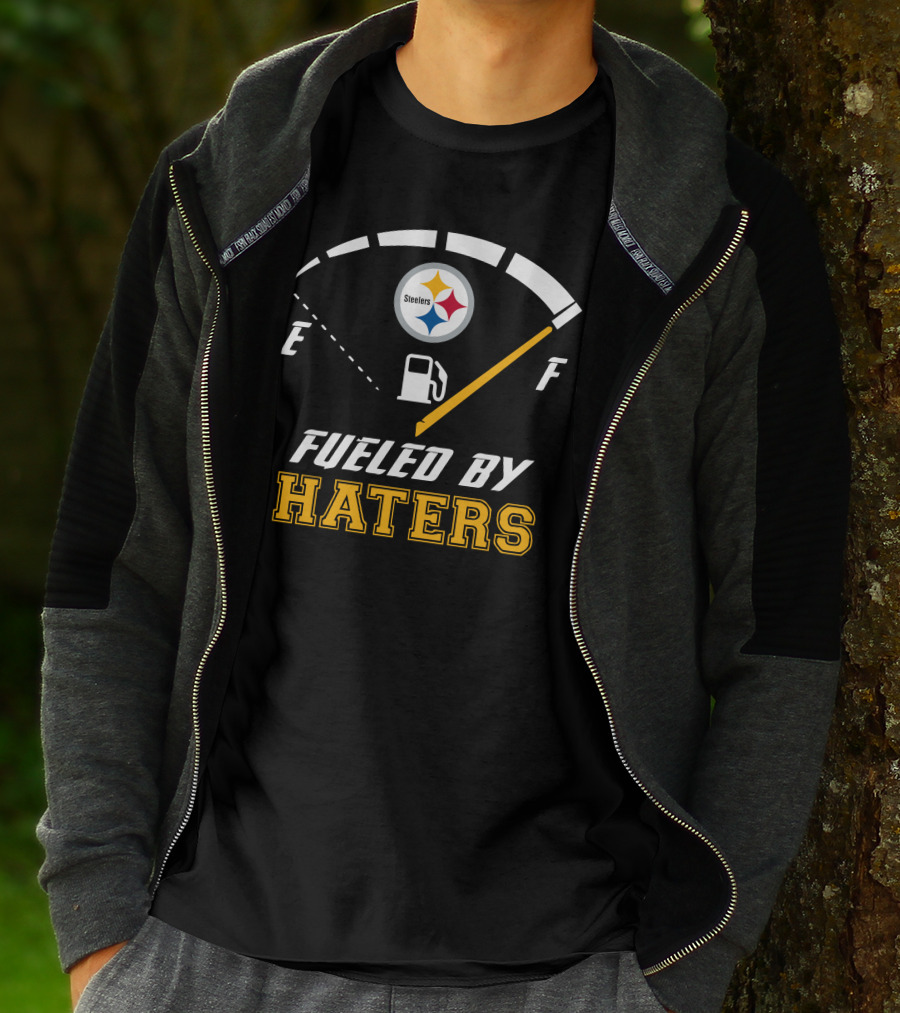 Pittsburgh Steelers Fueled By Haters Gauge Fuel Tank T-Shirt