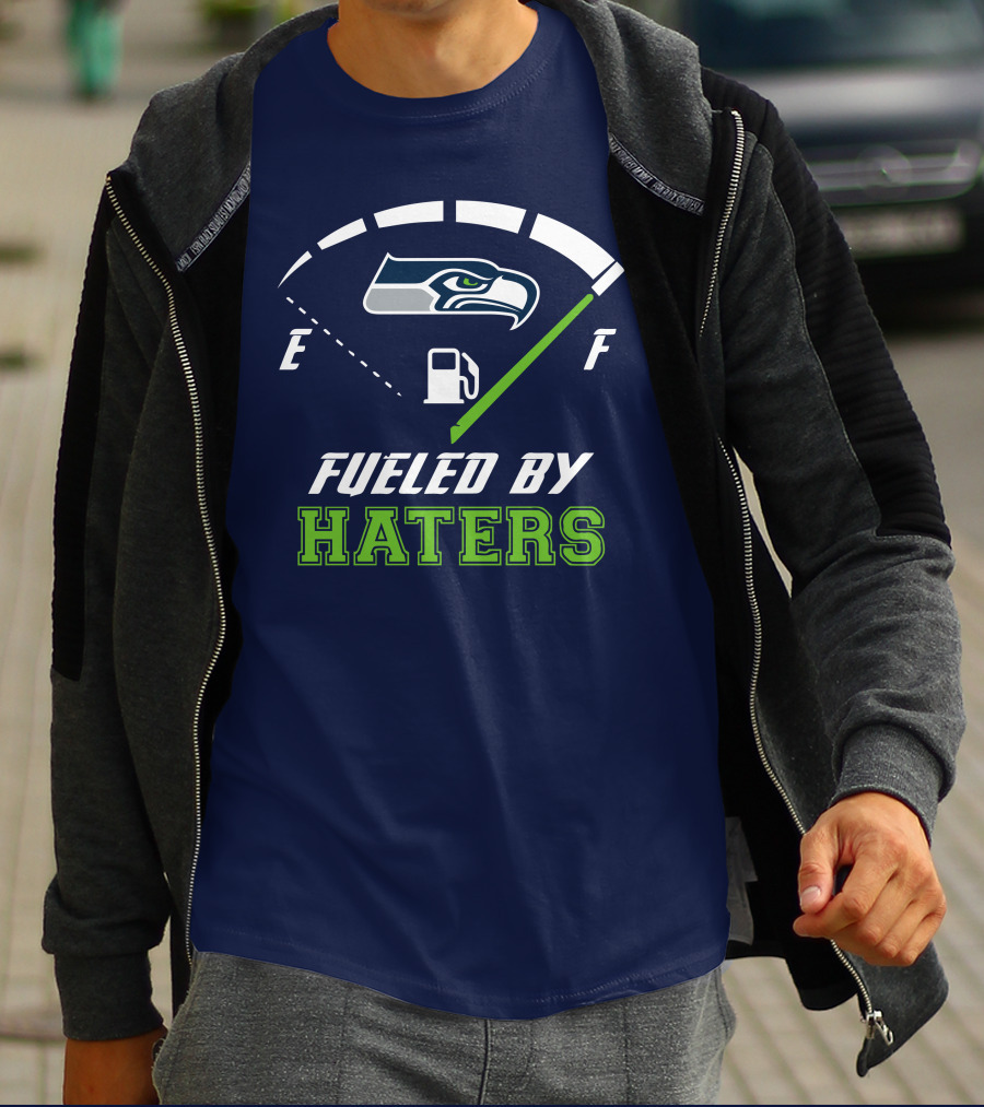 Seattle Seahawks Fueled By Haters Football Energy Gauge T-Shirt