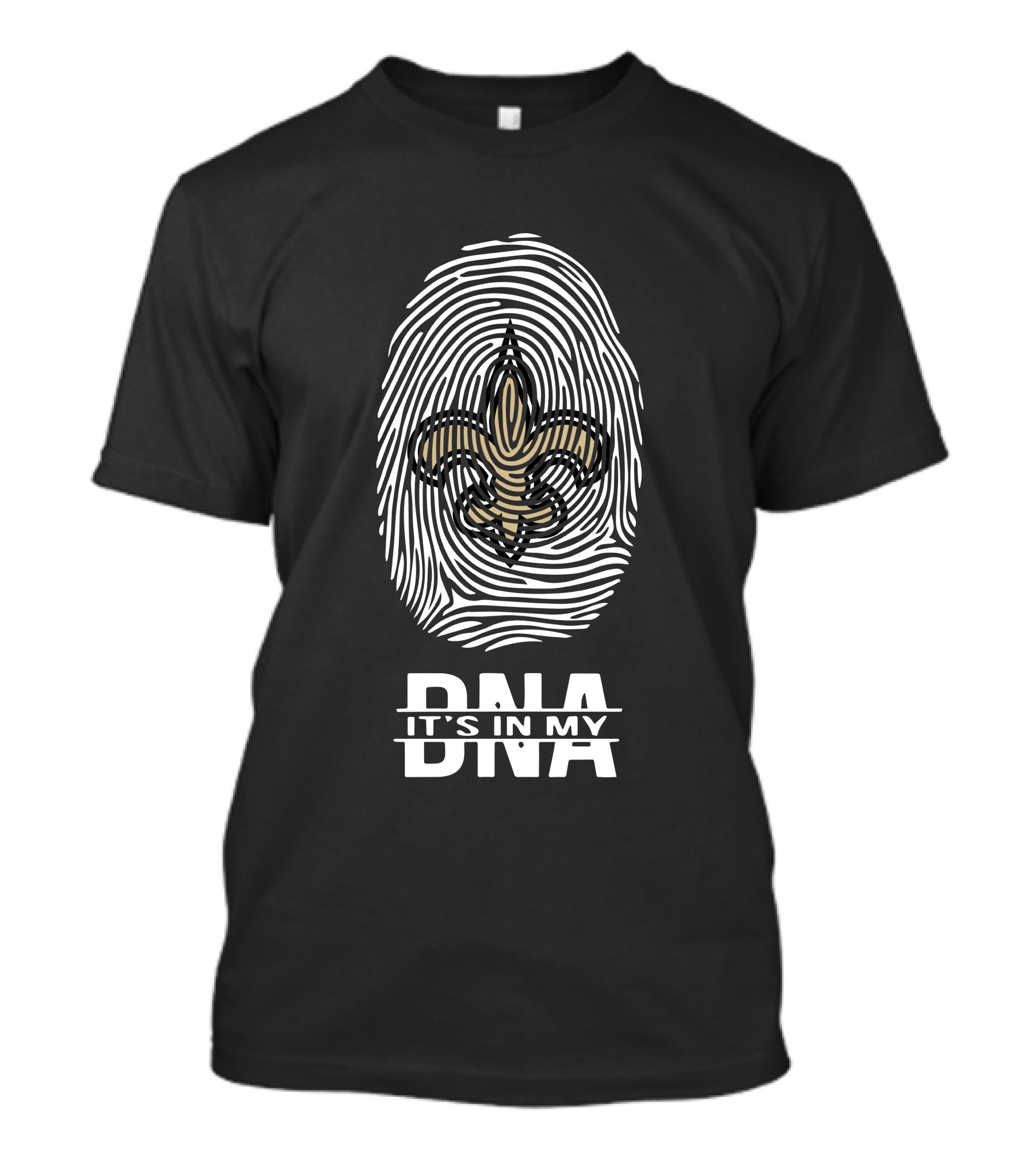 New Orleans Saints It's In My Dna Fingerprint Fleur-De-Lis T-Shirt