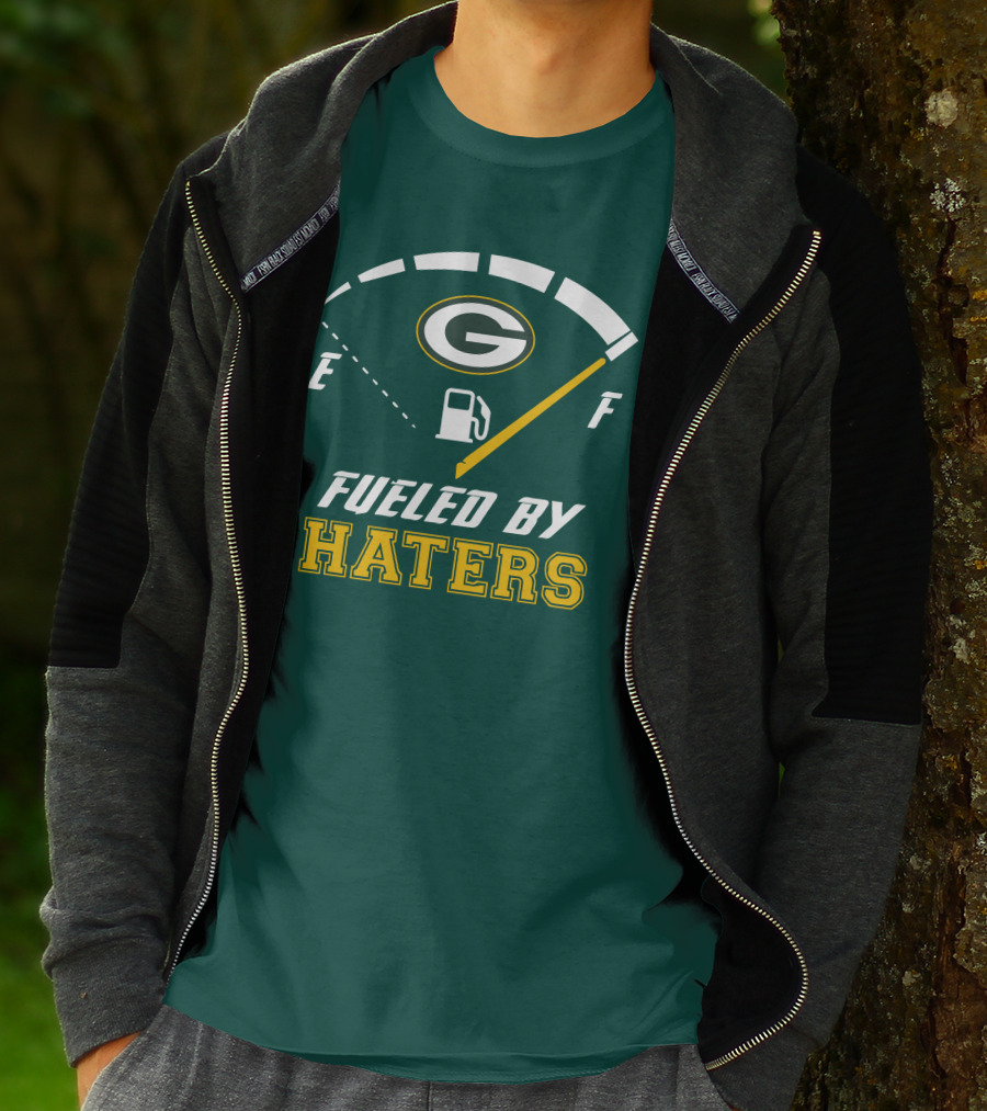 Green Bay Packers Fueled By Haters Fuel Gauge T-Shirt
