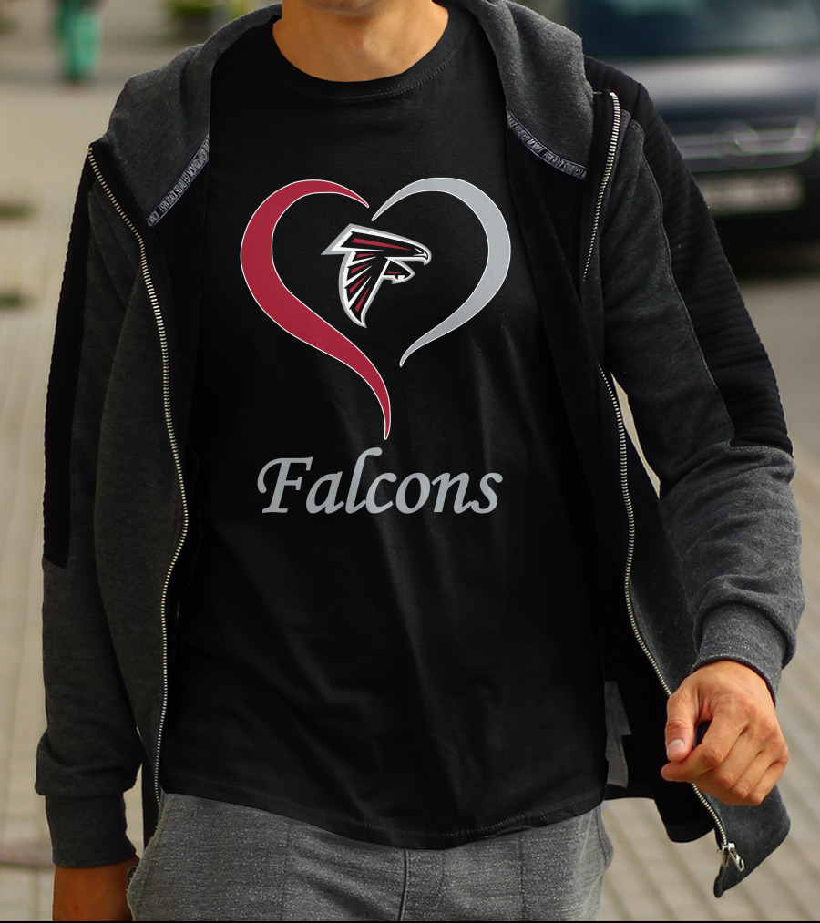 Atlanta Falcons Heart T-Shirt