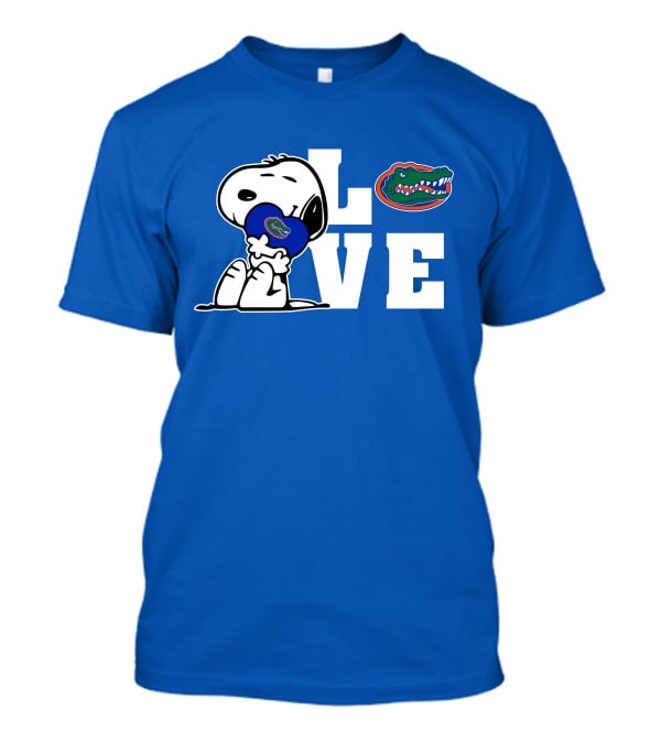 Snoopy Love Florida Gators Peanuts Team Fan Merchandise T-Shirt