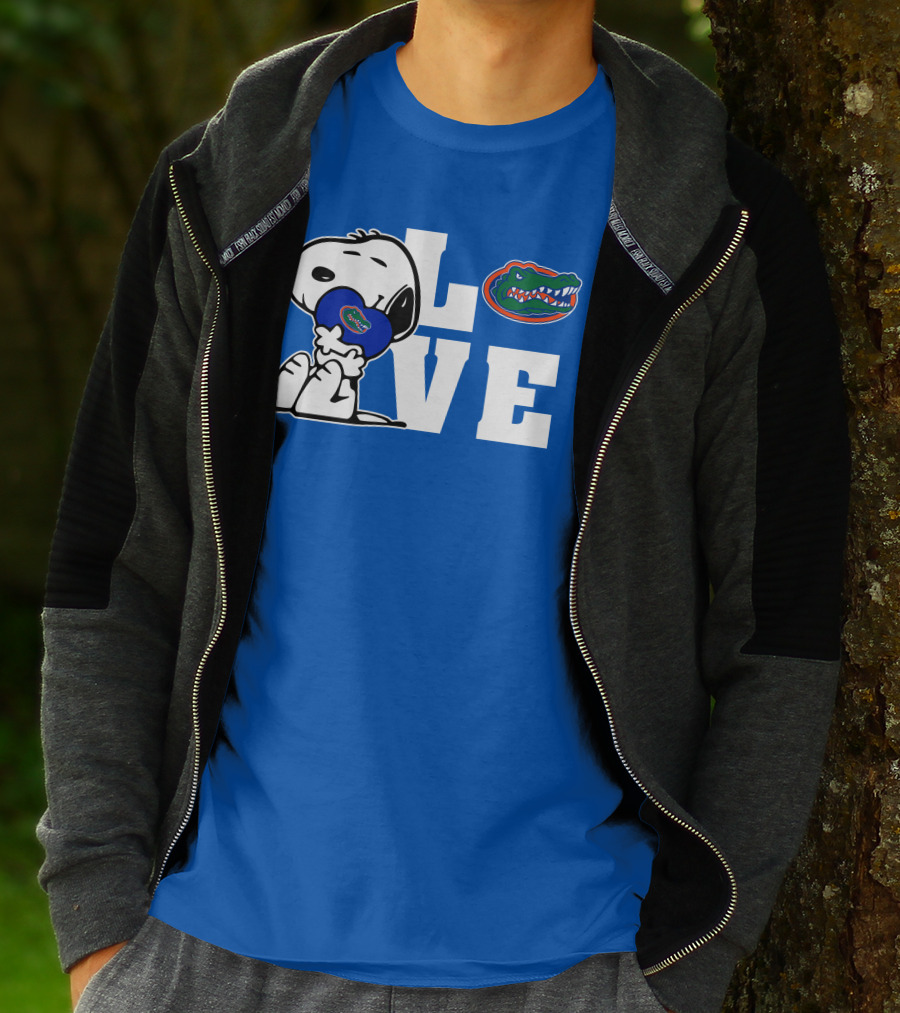 Snoopy Love Florida Gators Peanuts Team Fan Merchandise T-Shirt