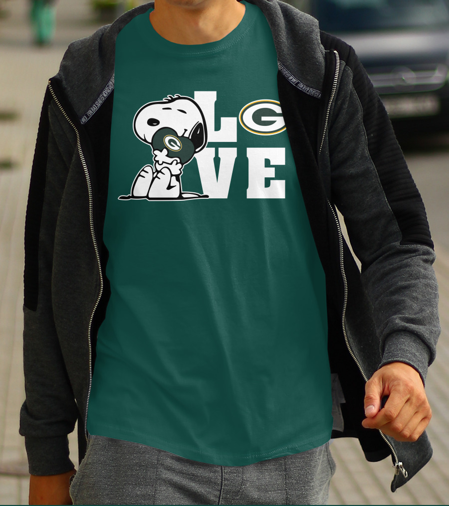 Snoopy Love Green Bay Packers T-Shirt