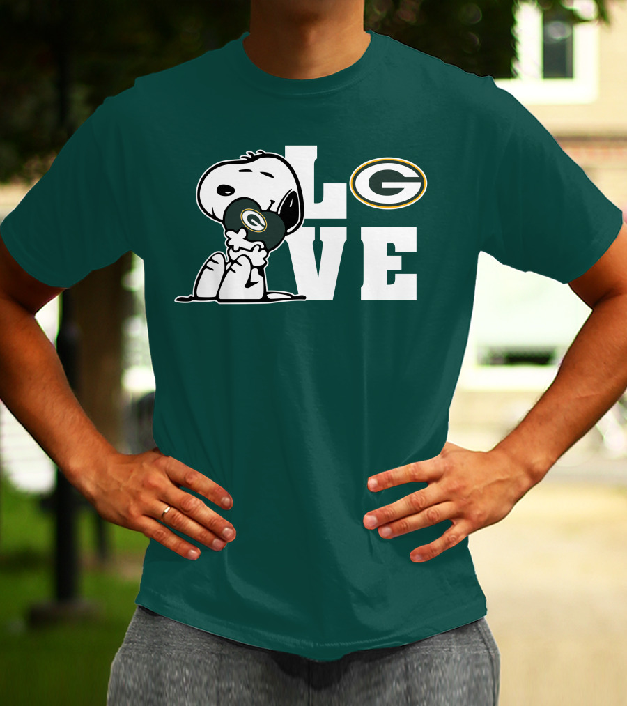 Snoopy Love Green Bay Packers T-Shirt