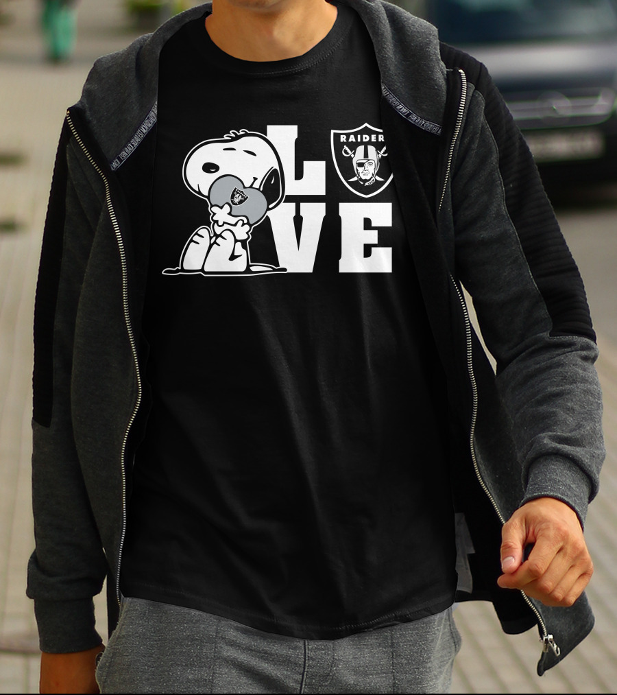 Snoopy Love With Las Vegas Raiders T-Shirt