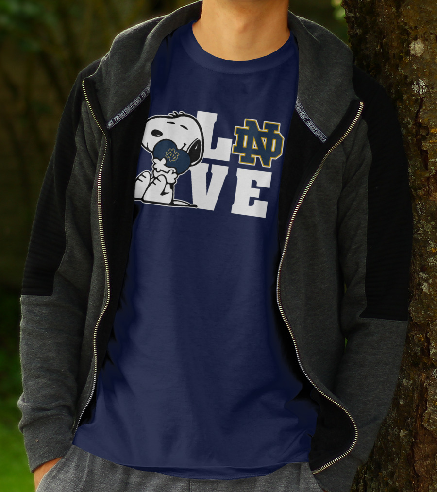 Snoopy Notre Dame Fighting Irish Love Nd T-Shirt