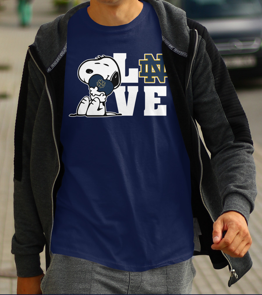 Snoopy Notre Dame Fighting Irish Love Nd T-Shirt
