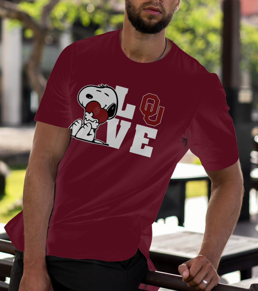 Snoopy Love Ou Oklahoma Sooners T-Shirt