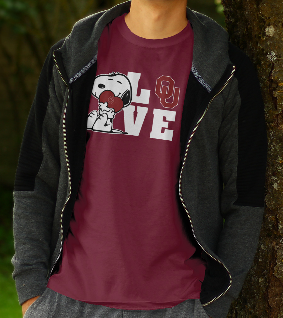 Snoopy Love Ou Oklahoma Sooners T-Shirt
