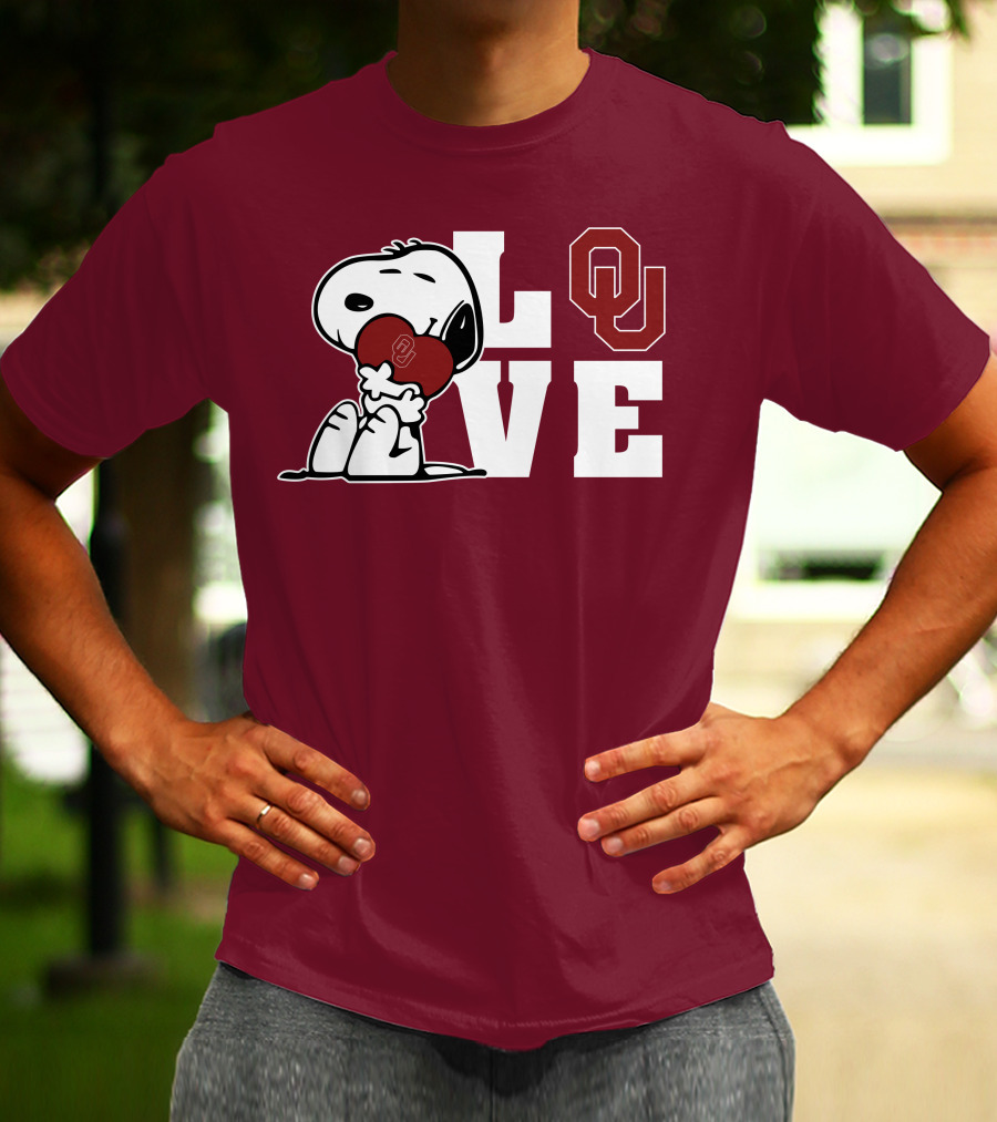 Snoopy Love Ou Oklahoma Sooners T-Shirt