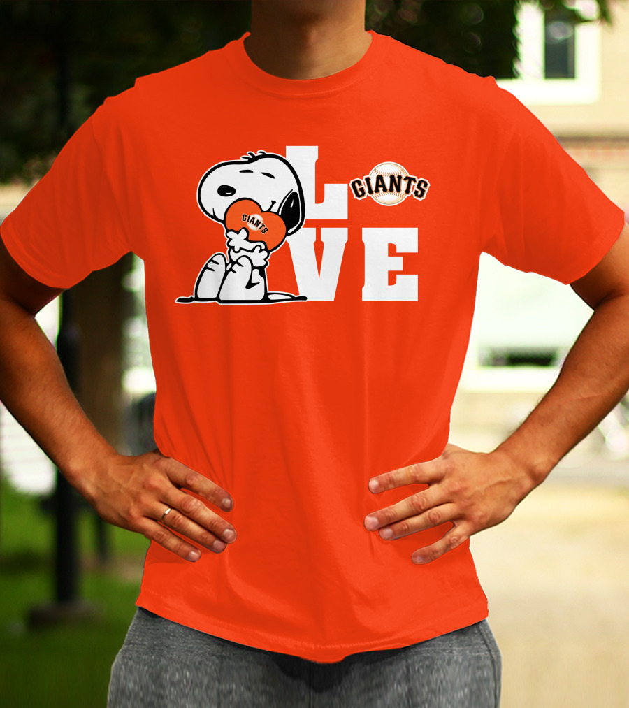 Snoopy Giants Love San Francisco Giants T-Shirt