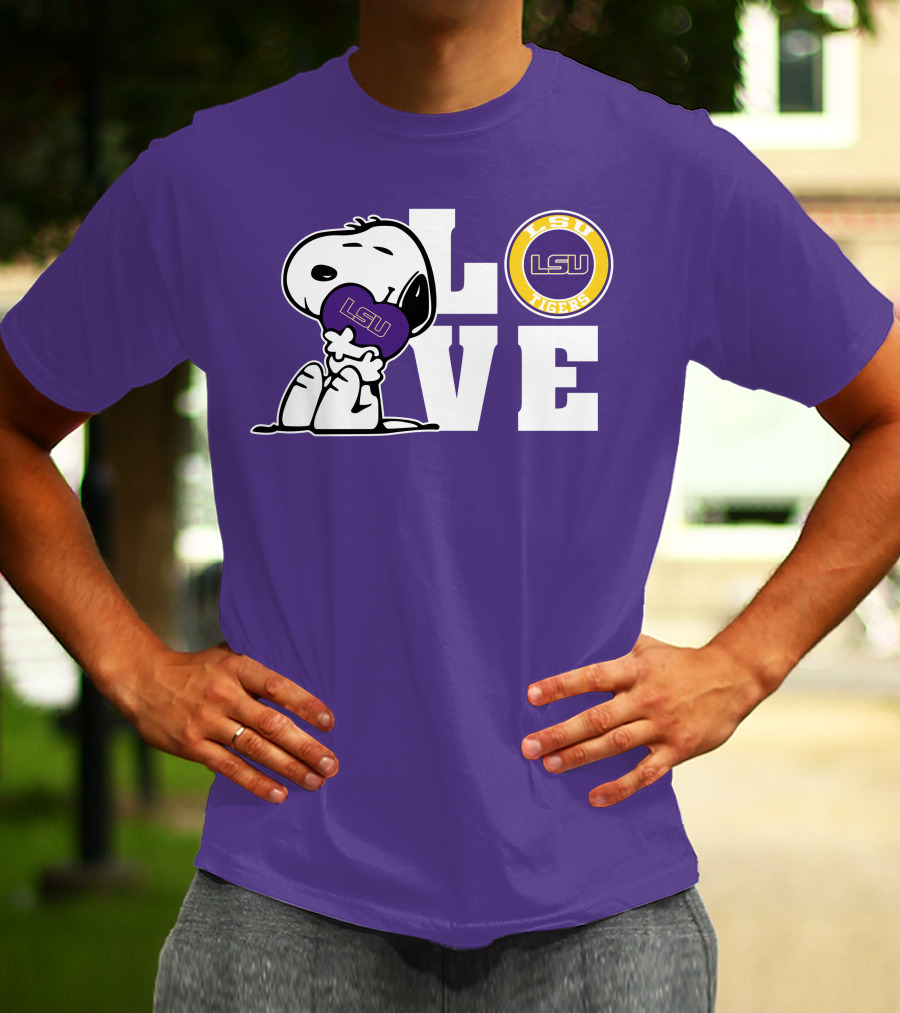 Snoopy Love LSU Tigers LSU T-Shirt