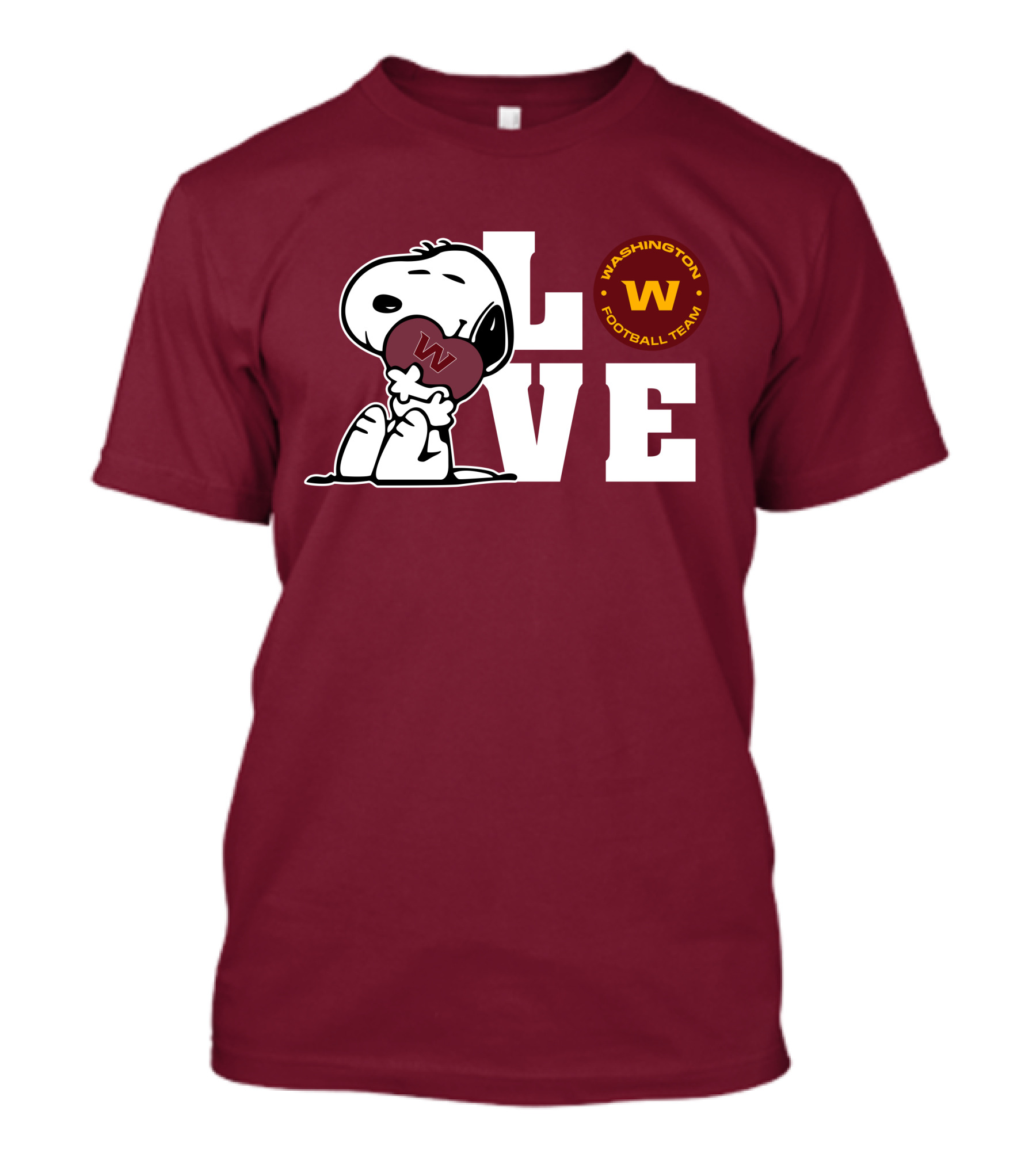 Snoopy Love Washington Football Team W T-Shirt