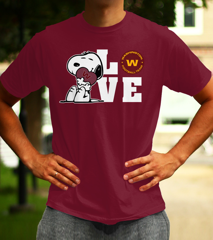 Snoopy Love Washington Football Team W T-Shirt