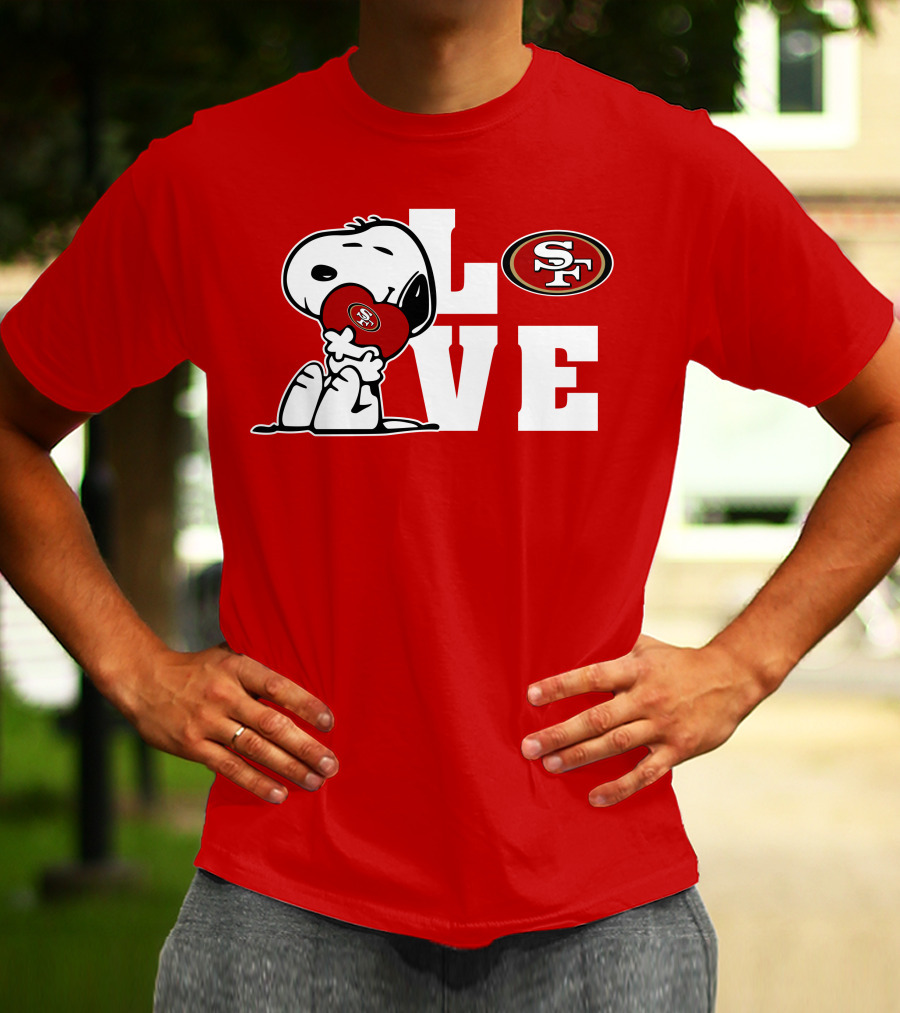 Snoopy Love San Francisco 49ers Sf T-Shirt