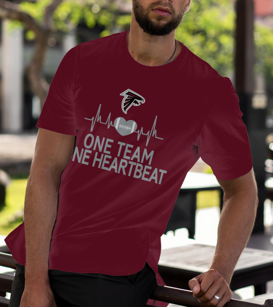 Atlanta Falcons One Team One Heartbeat Football Heartbeat T-Shirt