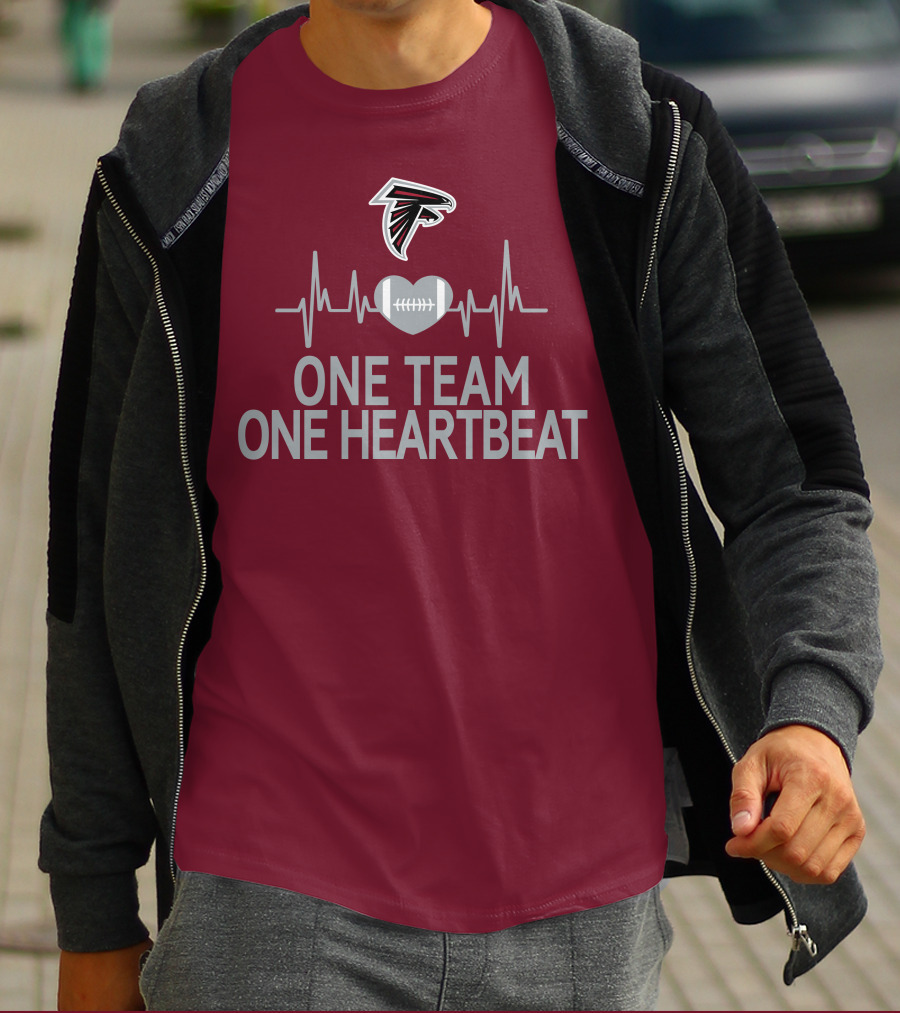 Atlanta Falcons One Team One Heartbeat Football Heartbeat T-Shirt