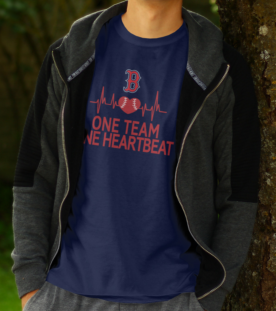 Boston Red Sox Heartbeat Unity Baseball T-Shirt