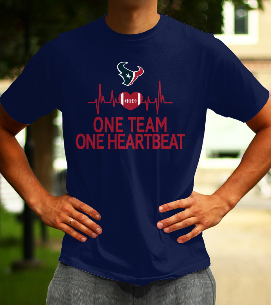 Houston Texans One Team One Heartbeat Football Heartbeat T-Shirt