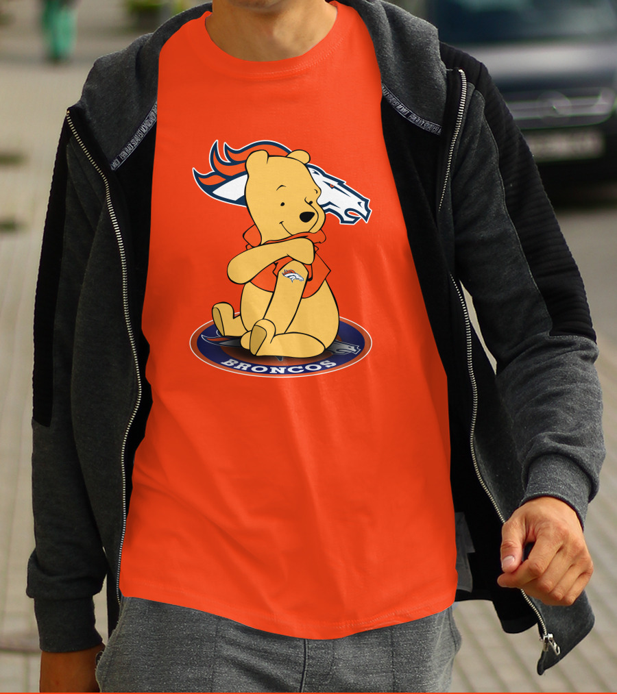 Denver Broncos Winnie The Pooh Football Fan T-Shirt
