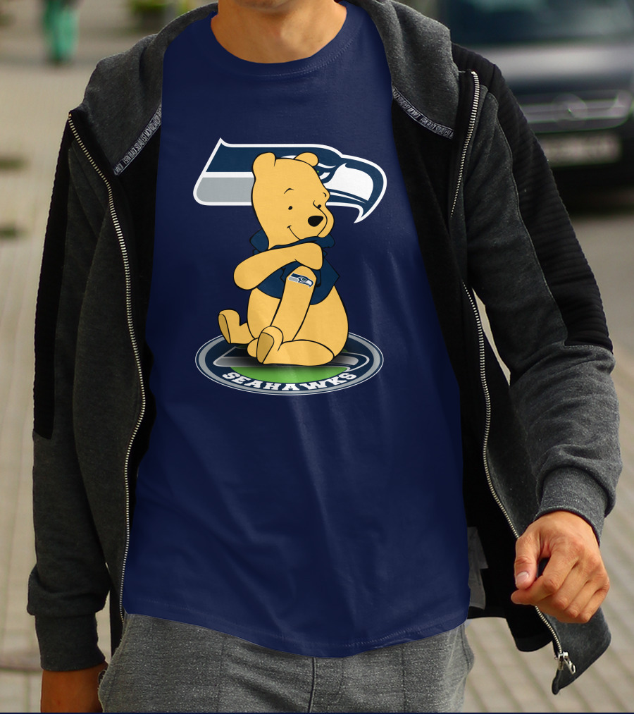 Seattle Seahawks Winnie The Pooh Fan Crossover T-Shirt