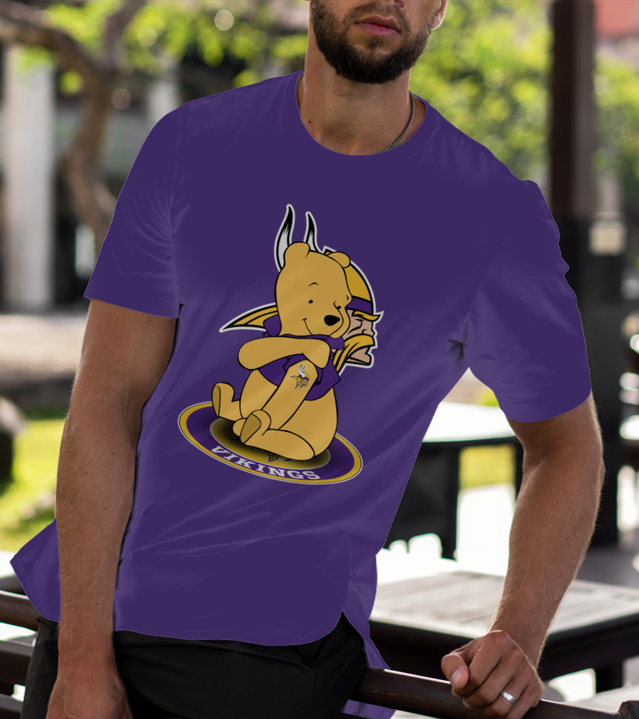 Winnie The Pooh Minnesota Vikings Crossover Fans T-Shirt