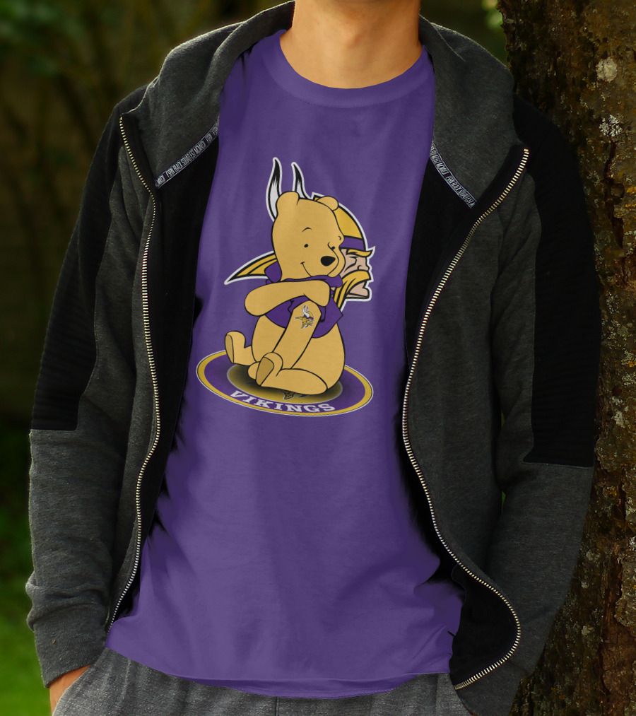 Winnie The Pooh Minnesota Vikings Crossover Fans T-Shirt