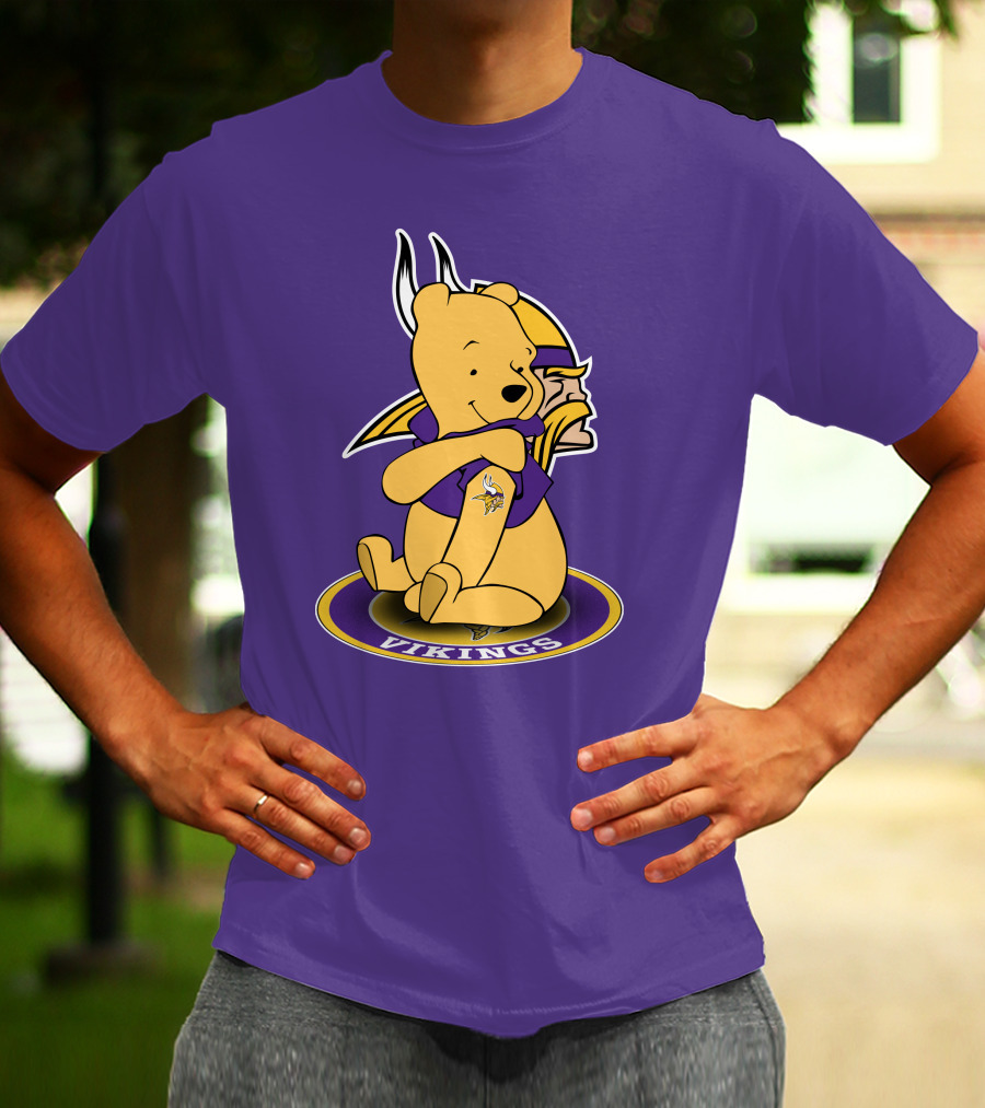 Winnie The Pooh Minnesota Vikings Crossover Fans T-Shirt