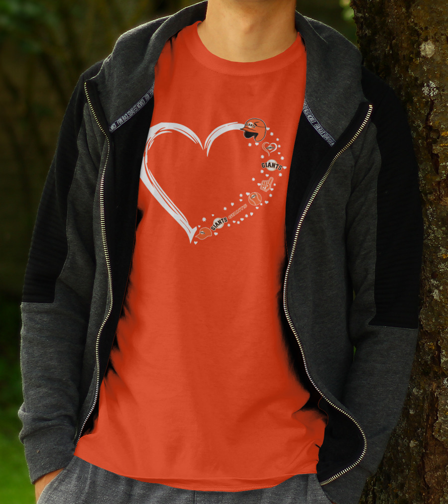 San Francisco Giants Heart Love Stars Giants Baseball Fan Giants Hat T-Shirt