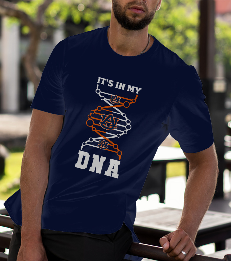 Auburn Tigers It's In My DNA Auburn University Logo DNA Strand T-Shirt