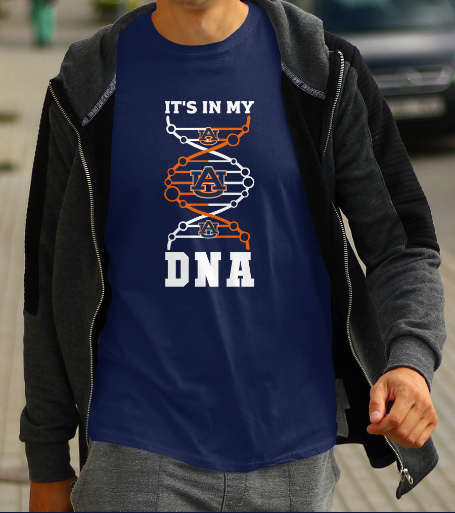Auburn Tigers It's In My DNA Auburn University Logo DNA Strand T-Shirt