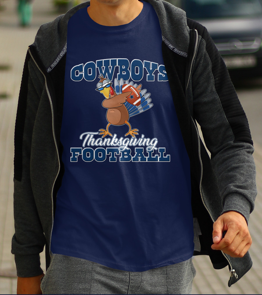 COWBOYS Turkey Thanksgiving Football T-Shirt
