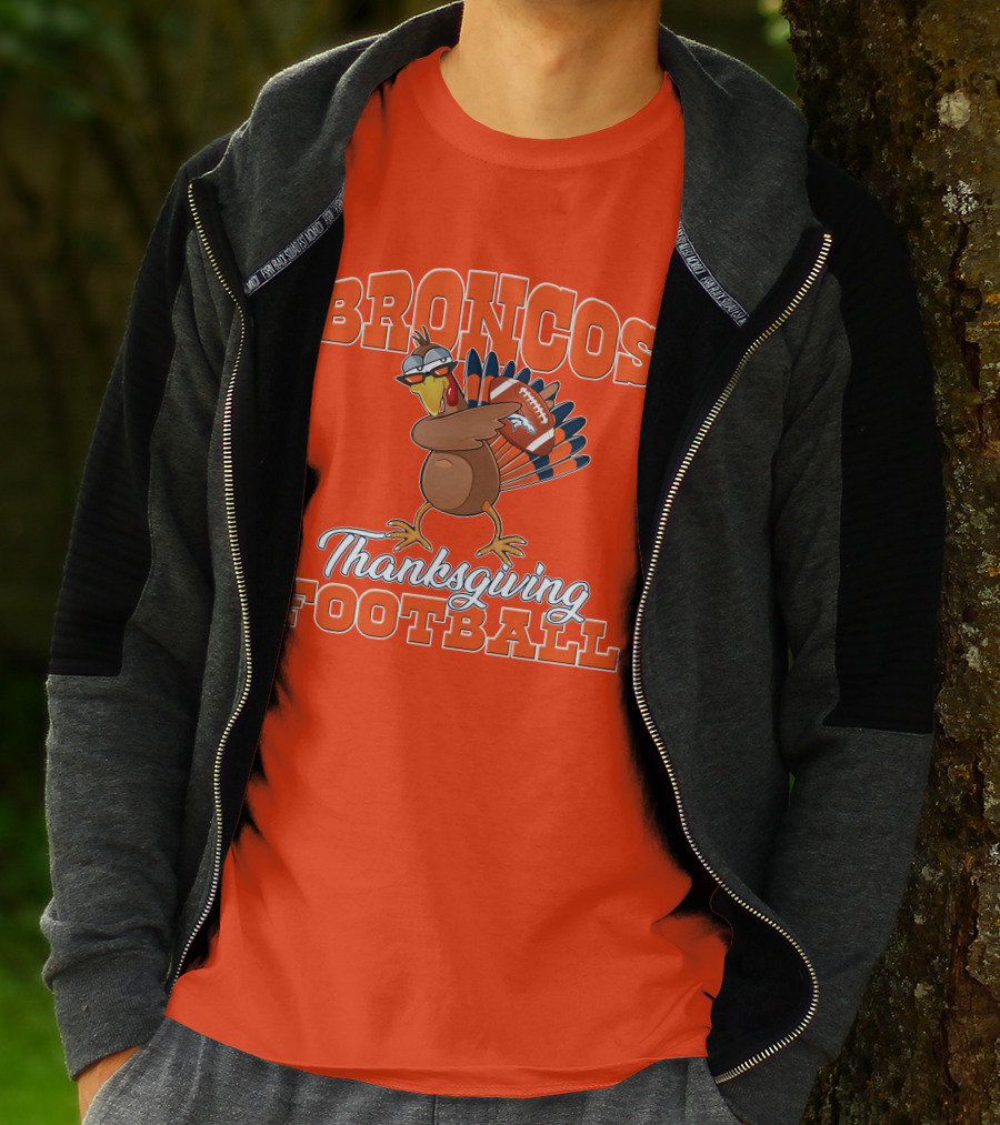 Broncos Thanksgiving Football Turkey T-Shirt